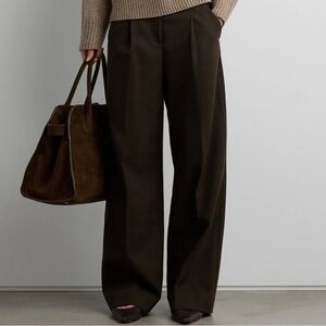 OAK + FORT Dark Brown Wide-Leg Trousers